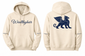Wealthy Heir Signature Crest Hoodie — Cream & Navy